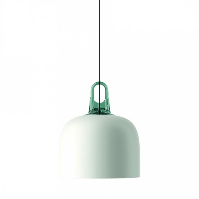 JIM Pendant Bell Matte White Turquoise