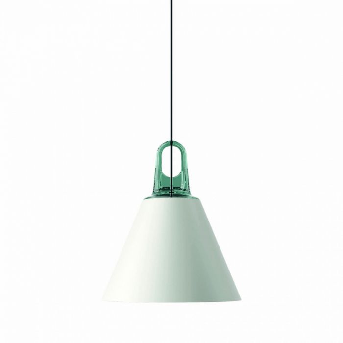 JIM Pendant Cone Matte White Turquoise