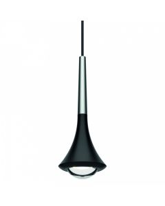 Rain Pendant Black Brushed Chrome