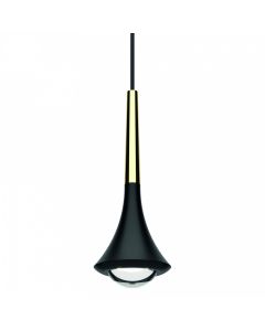 Rain Pendant Black Gold