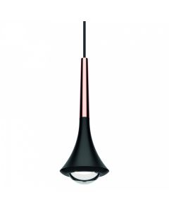 Rain Pendant Black Rose Gold