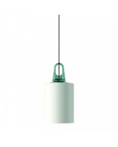 JIM Pendant Cylinder Matte White Turquoise