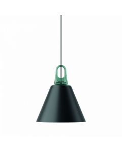 JIM Pendant Cone Matte Black Turquoise