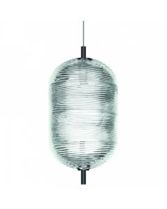 Jefferson Pendant Medium Crystal Black Chrome