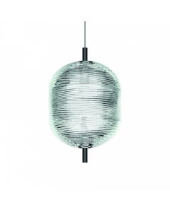 Jefferson Pendant Small Crystal Black Chrome