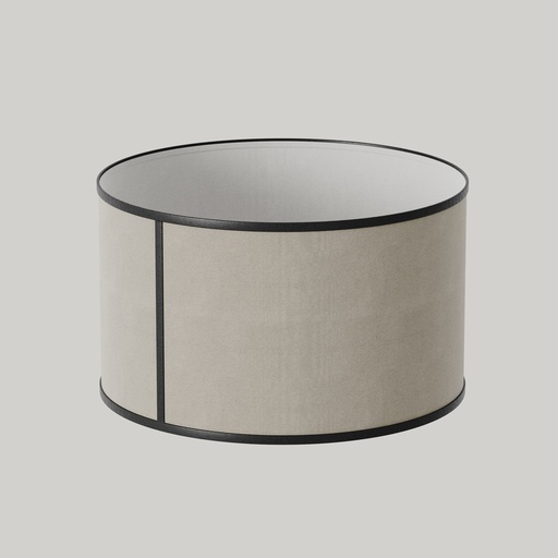 DARK LINEN SHADE WITH BLACK TRIM