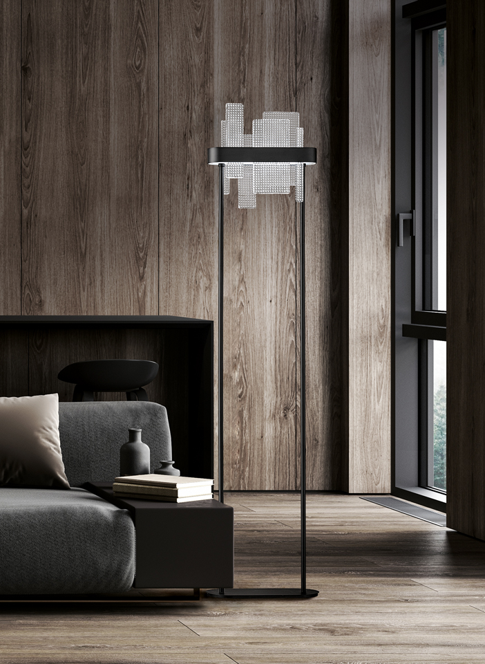 RIBBON STL FLOOR LAMP